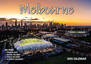 Melbourne - 2025 Rectangle Wall Calendar 16 Months Planner Cityscapes Landmarks V474-700432