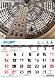 Melbourne - 2025 Rectangle Wall Calendar 16 Months Planner Cityscapes Landmarks V474-700432