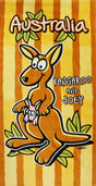 100% Cotton Australian Souvenir Aussie Kangaroos Flag Soft Beach Bath Towel Gift, Kangaroo V474-701287