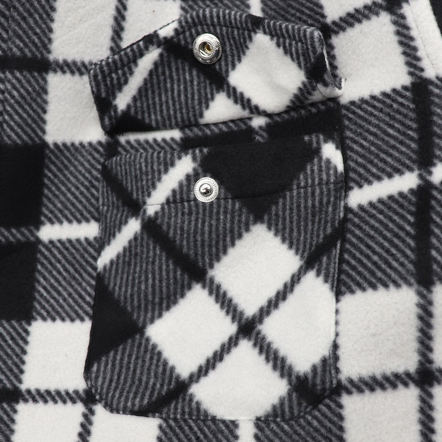 Men's Hooded Flannel Jacket Flannelette Plaid Fleece Shirt Zip Up Winter Coat, Black, XL V474-738330