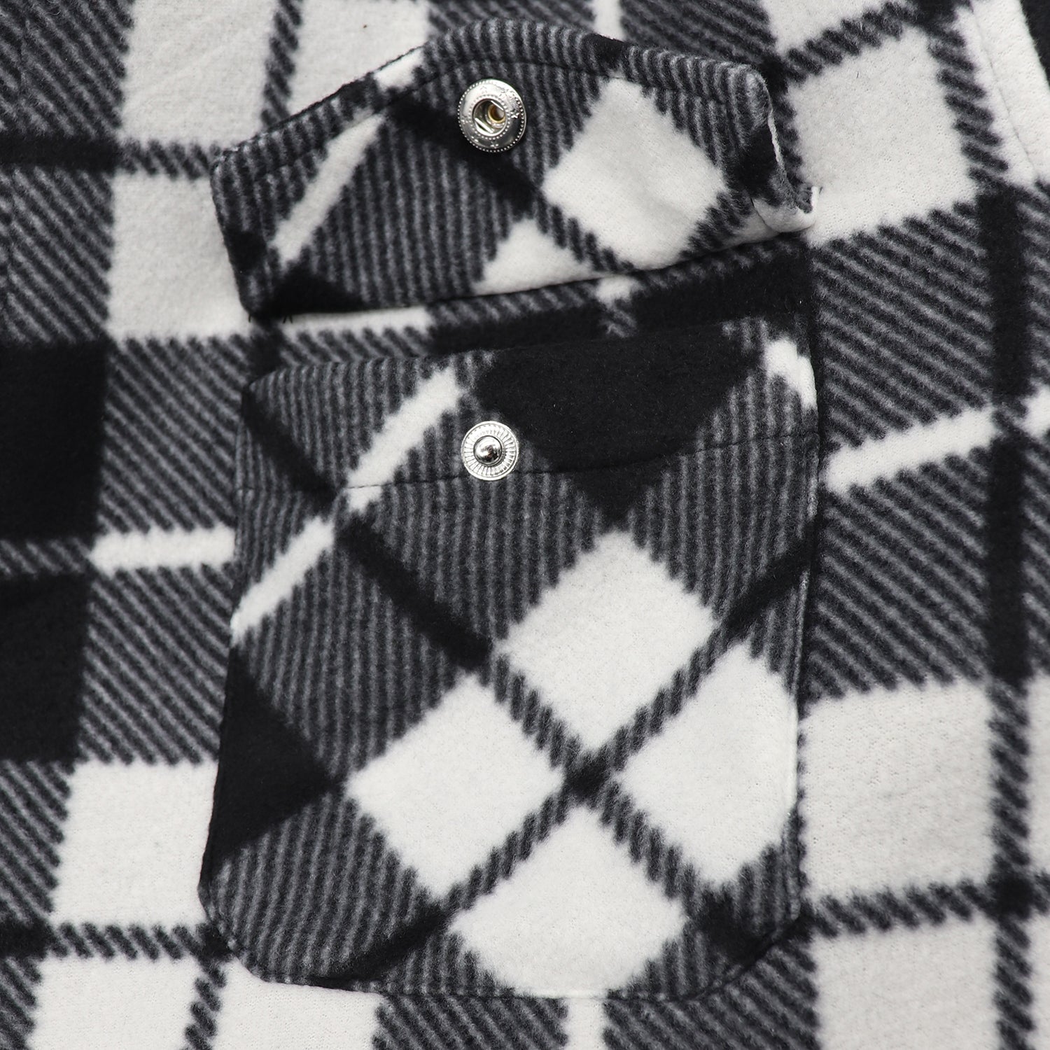 Men's Hooded Flannel Jacket Flannelette Plaid Fleece Shirt Zip Up Winter Coat, Black, XL