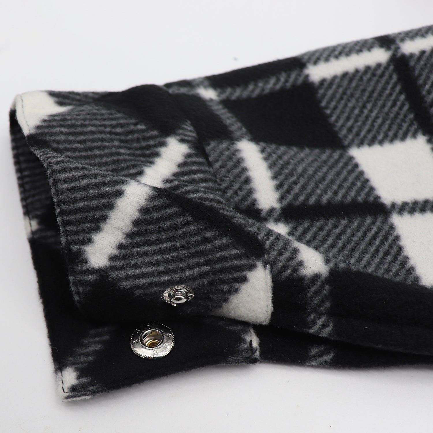 Men's Hooded Flannel Jacket Flannelette Plaid Fleece Shirt Zip Up Winter Coat, Black, 2XL