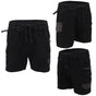 Mens Cargo Cotton Work Shorts 10 Pockets Tradies Utility Pants Workwear Trousers, Black, 28 V474-739022