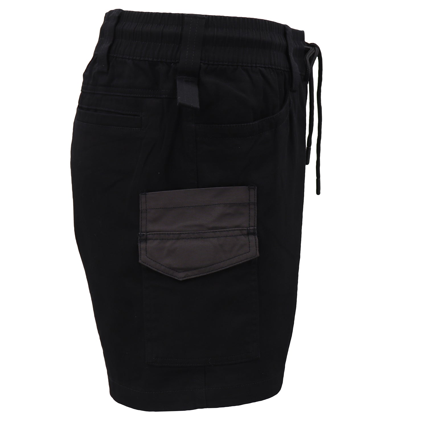 Mens Cargo Cotton Work Shorts 10 Pockets Tradies Utility Pants Workwear Trousers, Black, 28