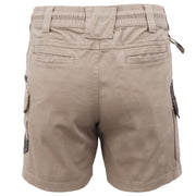 Mens Cargo Cotton Work Shorts 10 Pockets Tradies Utility Pants Workwear Trousers, Khaki, 28