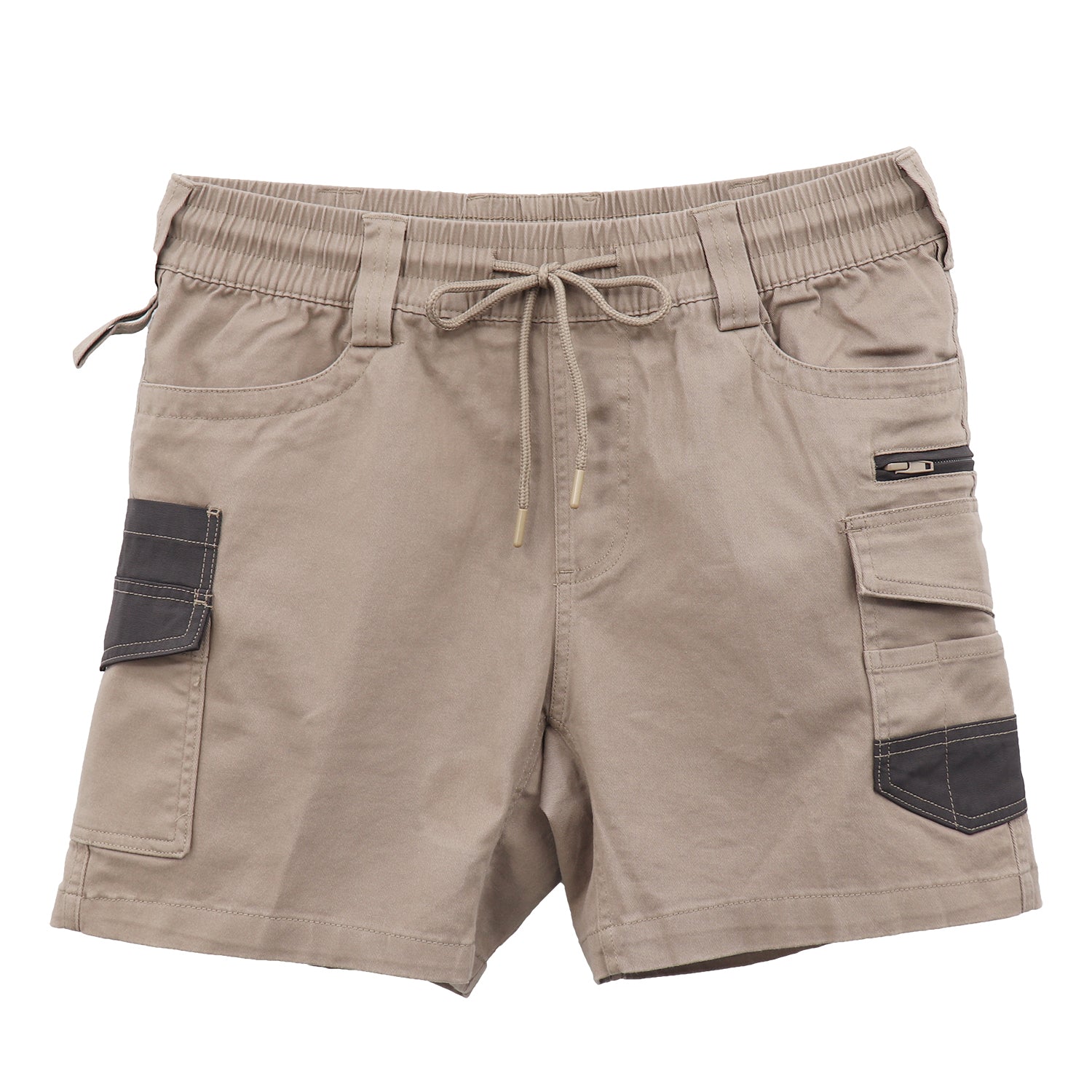 Mens Cargo Cotton Work Shorts 10 Pockets Tradies Utility Pants Workwear Trousers, Khaki, 34
