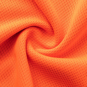 HI VIS Long Sleeve Polo Shirt Reflective Tape Safety Tradie Work Wear Tops Tee, Fluro Orange / Navy, S