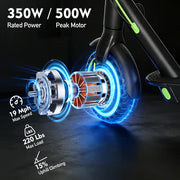 BUNA Classic Electric Scooter for Adults, 350W Motor, 25KM/H, 25 KM Range, 8.5" Pneumatic Tires V485-BUNAF20ESCT