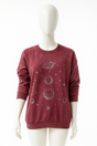 Mineral Wash Graphic Sweatshirt Burgundy M V485-MINERALWASHBURGUNDY-M