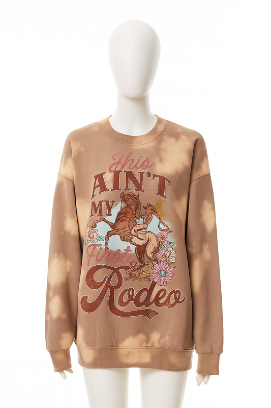 Mineral Wash Graphic Sweatshirt Mocha XL V485-MINERALWASHMOCHA-XL