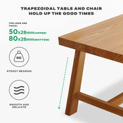 1.4M Solid Wood Dining Table Square Dining Table Dining Table Kitchen Furniture V488-DNTB-S