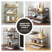 Desktop Storage Rack Bookshelf Office V488-DSSTL-BT