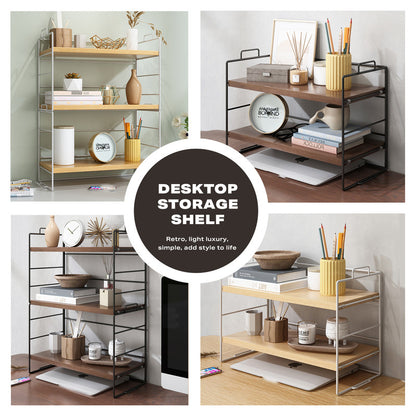 Desktop Storage Rack Bookshelf Office V488-DSSTL-BT