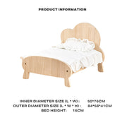 Cat Dog Wooden Bed Pet Sofa for Small Pet Wood Frame Beds With Bedding V488-PCPBB