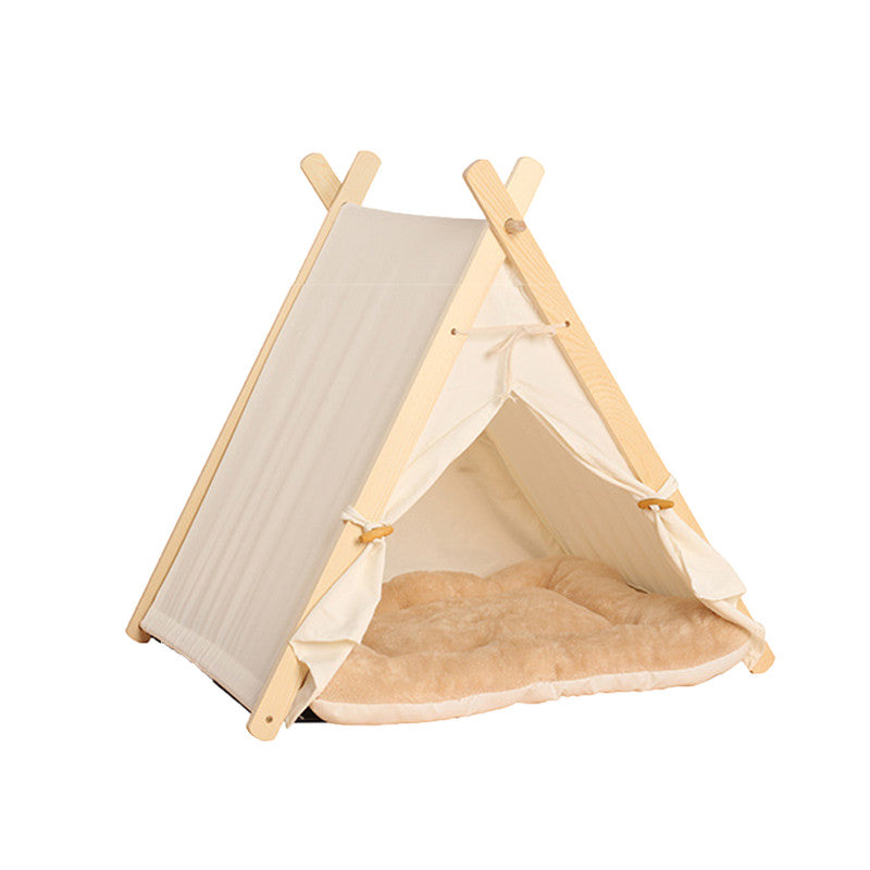Pets Teepee Dogs Tent Removable and Washable Cats Tents Dog Cat Bed With Cushion V488-PCPTN-OW