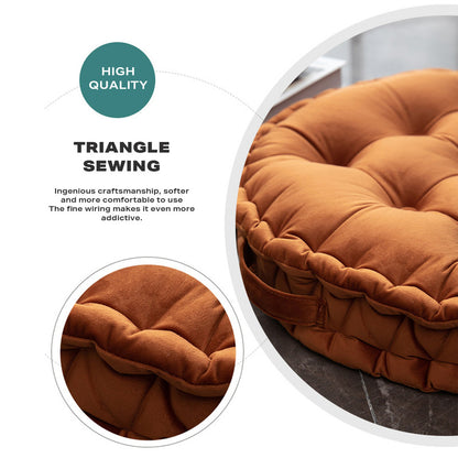 Luxury Round Pouf Tatami Cushion Meditation Floor Mat with Handle V488-RTP-GE