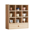 DISPLAY STAND TEA CUP SHELFING FURNITURE CUBE CABINET W/ DRAWERS V488-SCC-WD