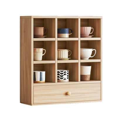DISPLAY STAND TEA CUP SHELFING FURNITURE CUBE CABINET W/ DRAWERS V488-SCC-WD