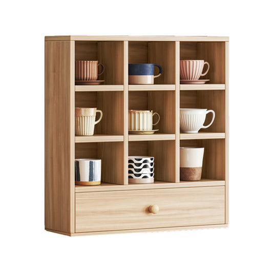 DISPLAY STAND TEA CUP SHELFING FURNITURE CUBE CABINET W/ DRAWERS V488-SCC-WD