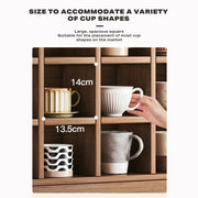 DISPLAY STAND TEA CUP SHELFING FURNITURE CUBE CABINET W/ DRAWERS V488-SCC-WD