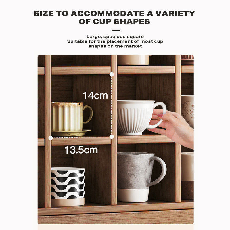 DISPLAY STAND TEA CUP SHELFING FURNITURE CUBE CABINET W/ DRAWERS V488-SCC-WD
