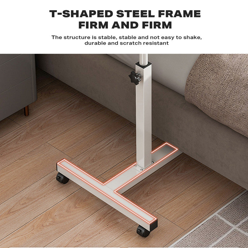 Movable lifting computer table bedside portable table (BLACK) V488-TBFRL-BK