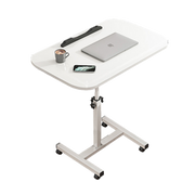 Movable lifting computer table bedside portable table(White) V488-TBFRL-WH