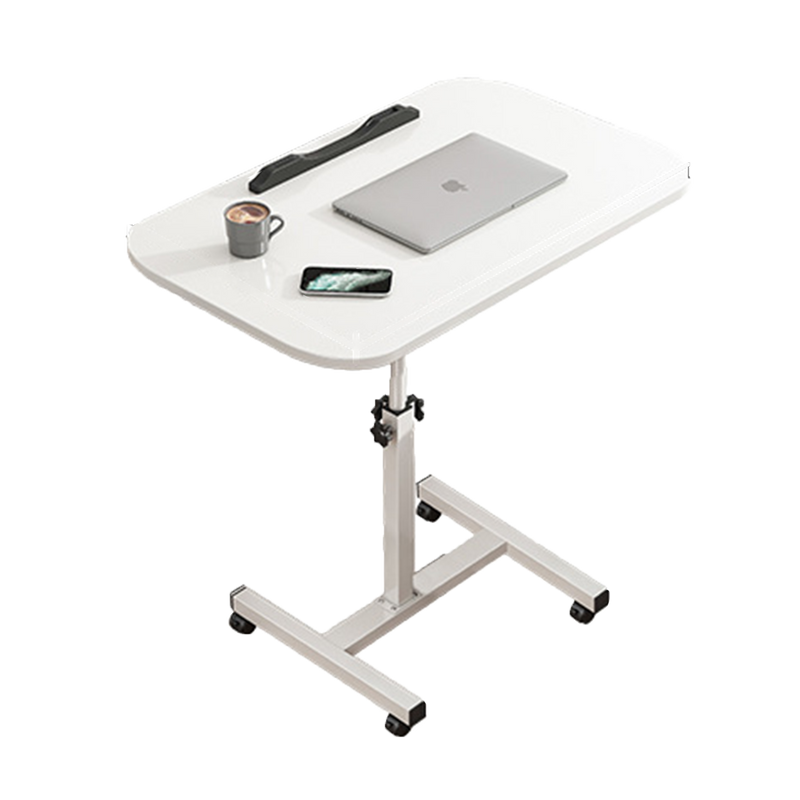 Movable lifting computer table bedside portable table(White) V488-TBFRL-WH