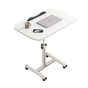 Movable lifting computer table bedside portable table(White) V488-TBFRL-WH