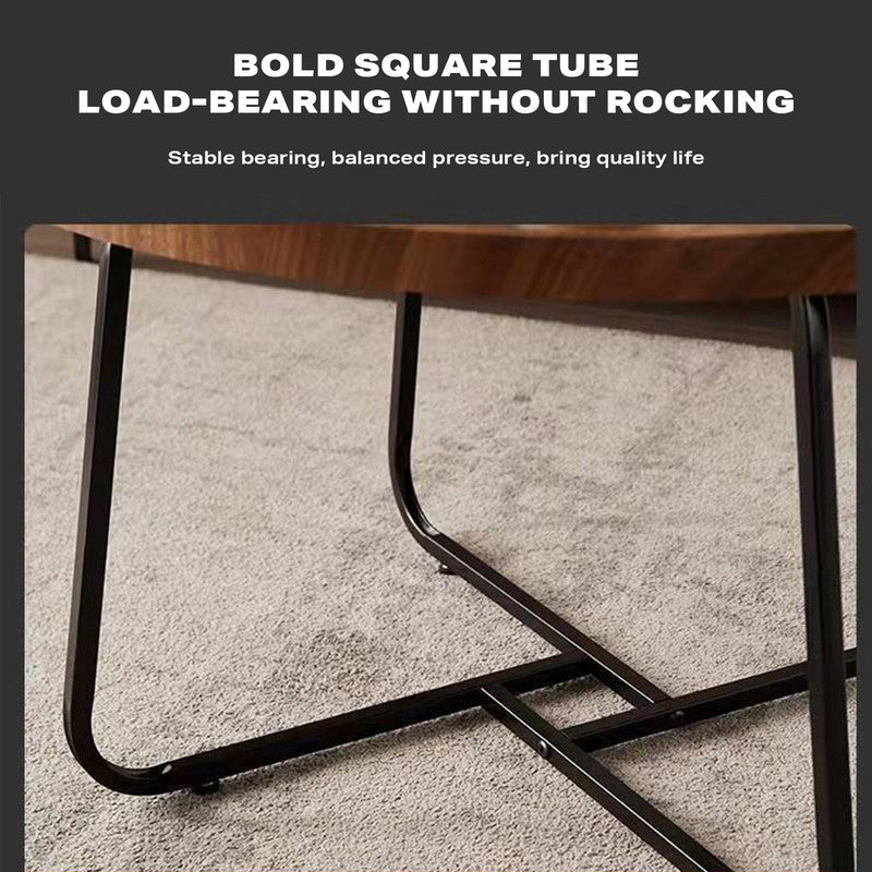 Removable Set of 2 Round Coffee Table Walnut Nesting Side End Table Furniture V488-TBLRC-WL