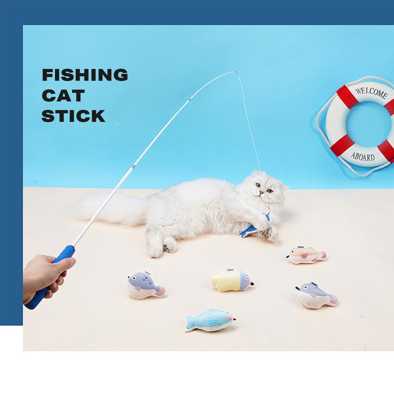 Fishing Rod Tease Cat Stick Cat Supplies Mobile Toy Set V488-Z1C00008