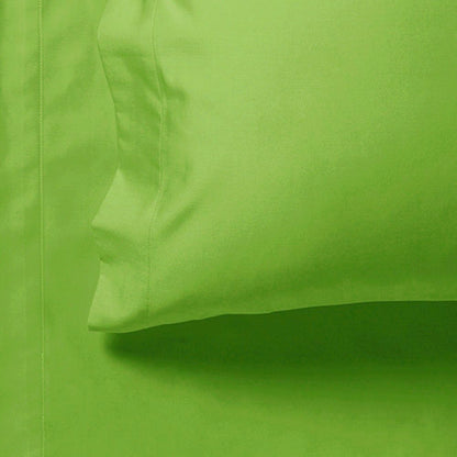 1000TC Ultra Soft Fitted Sheet & 2 Pillowcases Set - Double Size Bed - Green V493-ADF-08