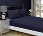 1000TC Ultra Soft Fitted Sheet & 2 Pillowcases Set - Double Size Bed - Midnight Blue V493-ADF-12