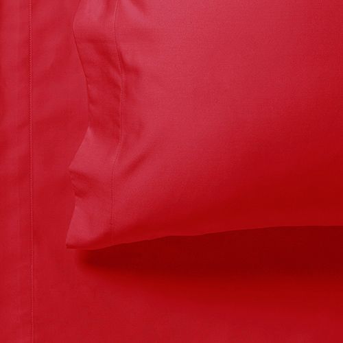 1000TC Ultra Soft Double Size Bed Red Flat & Fitted Sheet Set V493-ADS-04