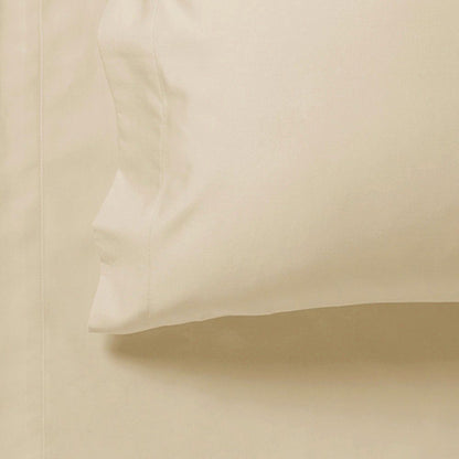 1000TC Ultra Soft Fitted Sheet & Pillowcase Set - King Single Size Bed - Beige V493-AKSF-09