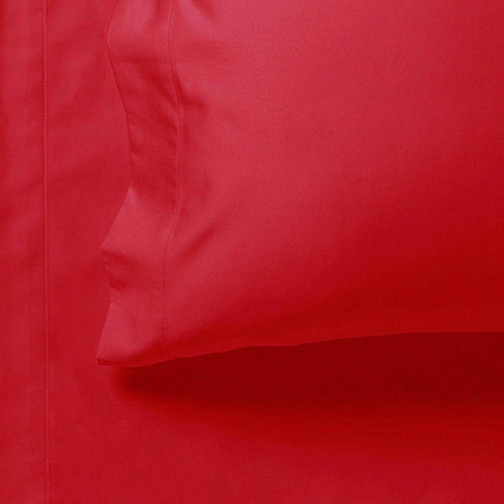 1000TC Ultra Soft Fitted Sheet & Pillowcase Set - Single Size Bed - Red V493-ASF-04