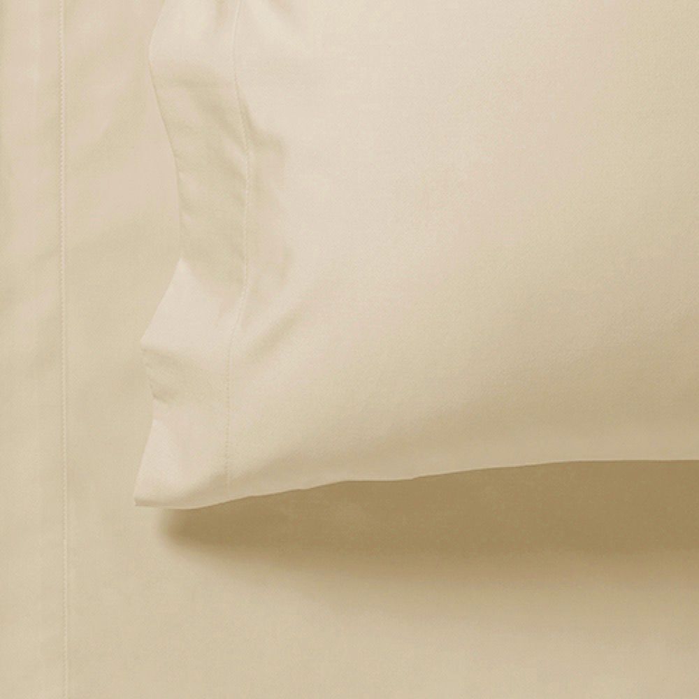 1000TC Ultra Soft Fitted Sheet & Pillowcase Set - Single Size Bed - Beige V493-ASF-09