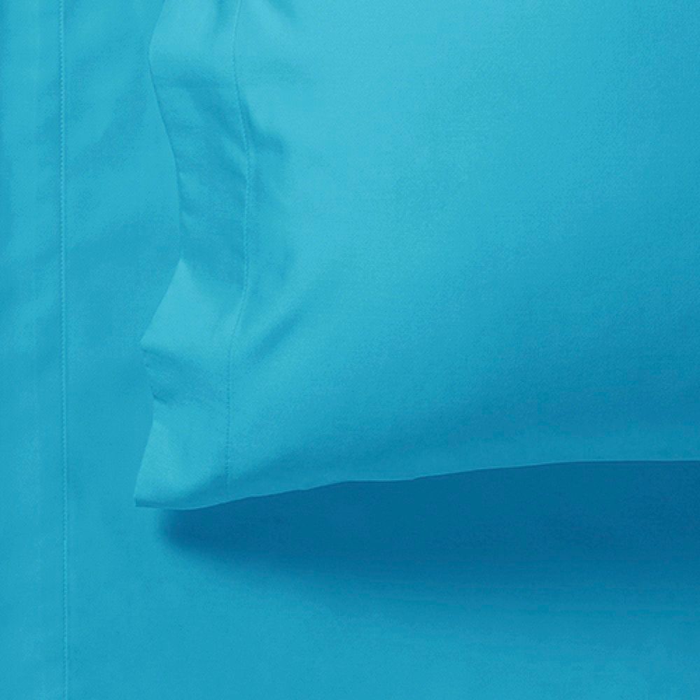 1000TC Ultra Soft Fitted Sheet & Pillowcase Set - Single Size Bed - Light Blue V493-ASF-10