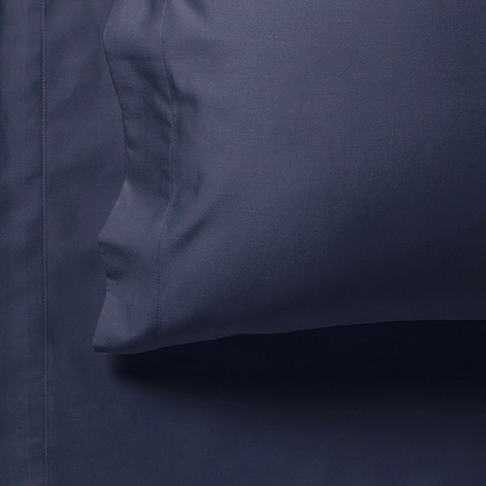 1000TC Ultra Soft Fitted Sheet & Pillowcase Set - Single Size Bed - Midnight Blue V493-ASF-12