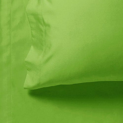 1000TC Ultra Soft Super King Size Bed Green Flat & Fitted Sheet Set V493-ASKS-08