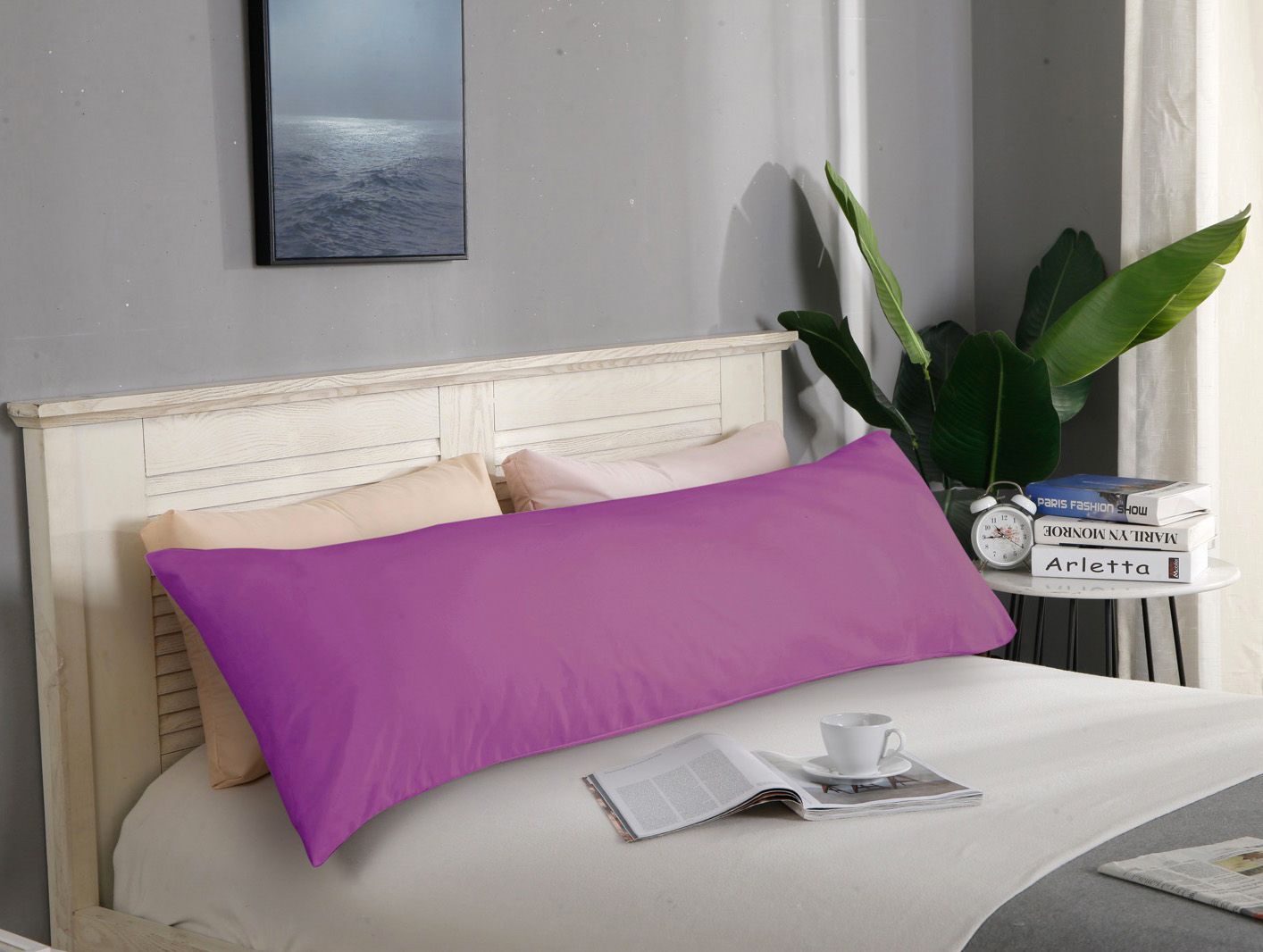 1000TC Premium Ultra Soft Body Pillowcase - Purple V493-BP-02