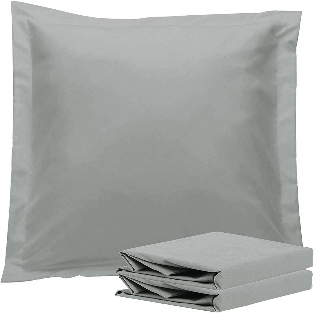 1000TC Premium Ultra Soft European Pillowcases 2-Pack Grey V493-EP-06