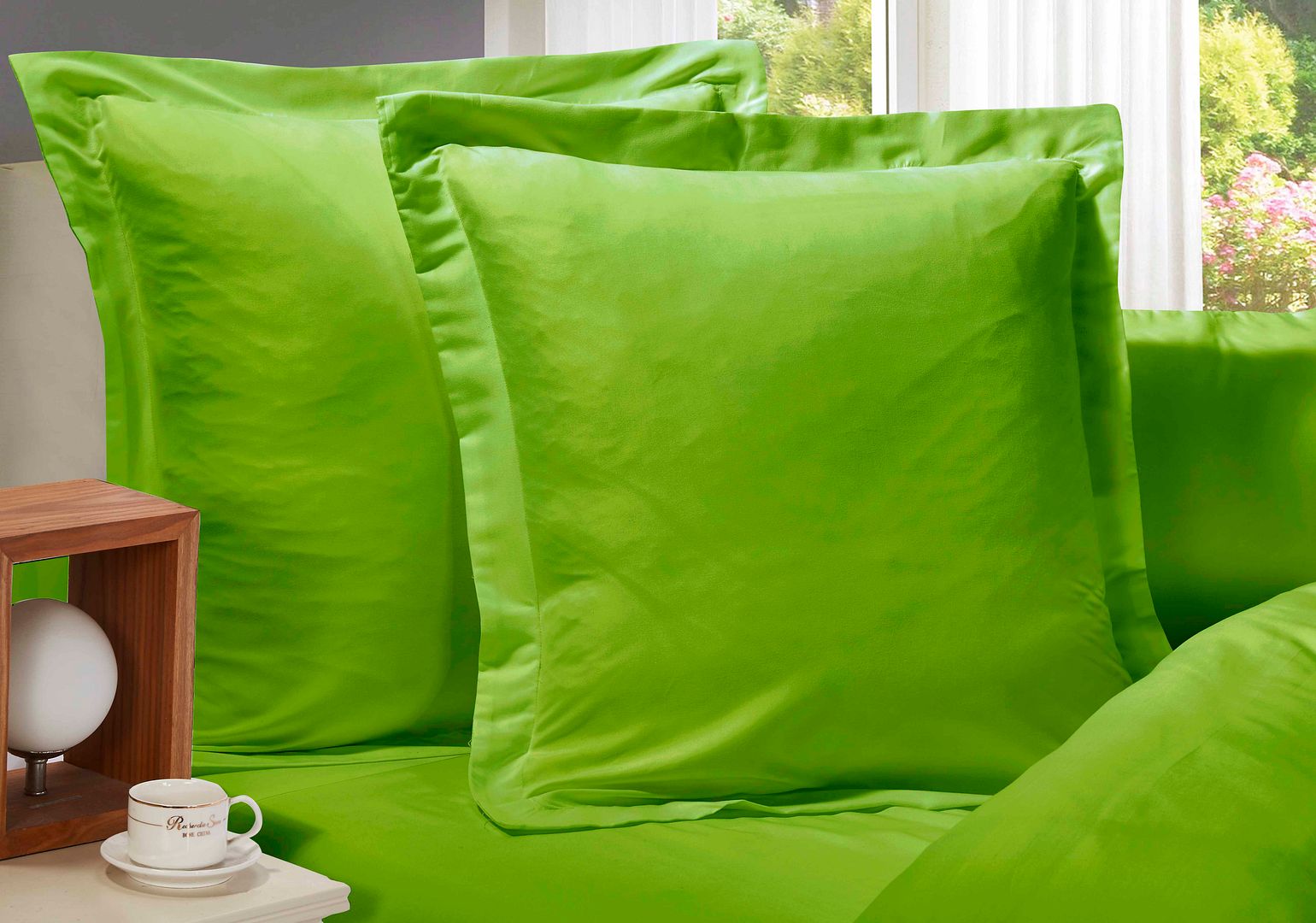 1000TC Premium Ultra Soft European Pillowcases 2-Pack Green V493-EP-08