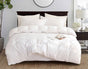 Tufted Diamond Jacquard Queen Size White Duvet Quilt Cover Set V493-JX-01-Q