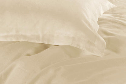 1000TC Tailored King Size Yellow Cream Duvet Quilt Cover Set V493-K-9