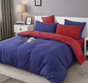 1000TC Reversible Queen Size Blue and Red Duvet Quilt Cover Set V493-LQ-03