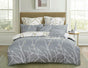 Tree Reversible Double Size Grey Duvet Quilt Cover Set V493-MD-410
