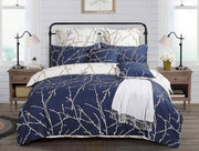 Tree Reversible Double SizeQuilt/Duvet Cover Set - Beige V493-MD-413