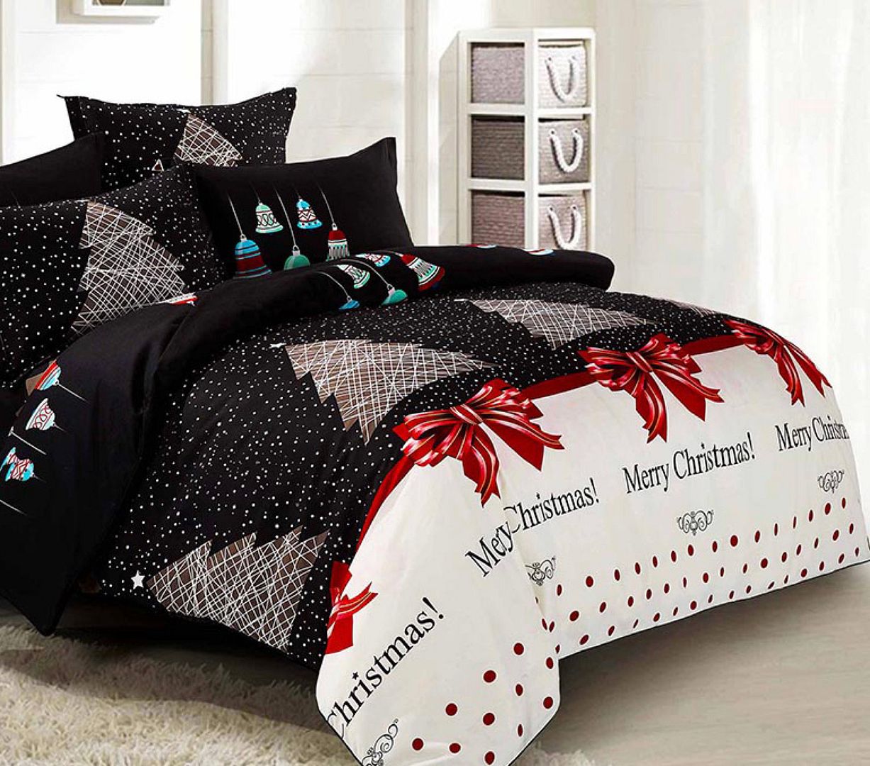 Merry King Size Christmas Quilt/Duvet Cover Set V493-MK-259