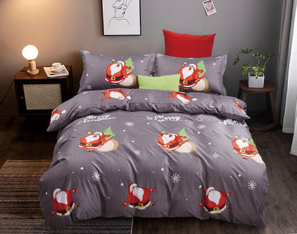 Christmas Santa King Size Quilt/Duvet Cover Set V493-MK-425